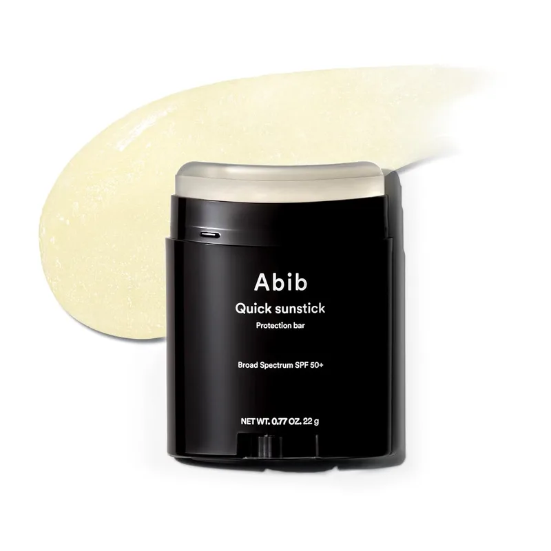 Abib Quick Sunstick Protection Bar SPF50+ Broad Spectrum, Glowy Sunscreen Stick for Dry & Sensitive Skin, No White Cast,