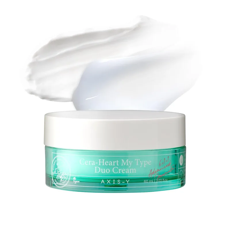 AXIS-Y Cera-Heart My Type Duo Cream with Heartleaf & Ceramide - Redness Relief & Moisture Skin Barrier Repair - Vegan Ko