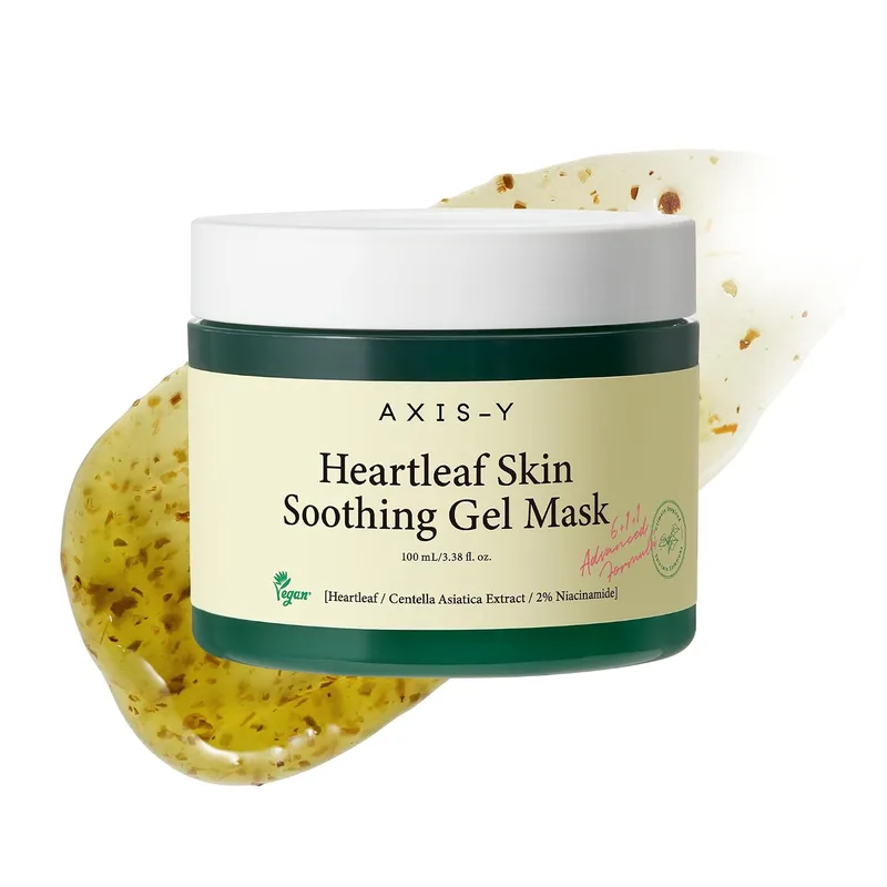 AXIS-Y Heartleaf Skin Soothing Gel Mask Mugwort with 2% Niacinamide - Spot Treatment for Face, Barrier Repair & Brighten