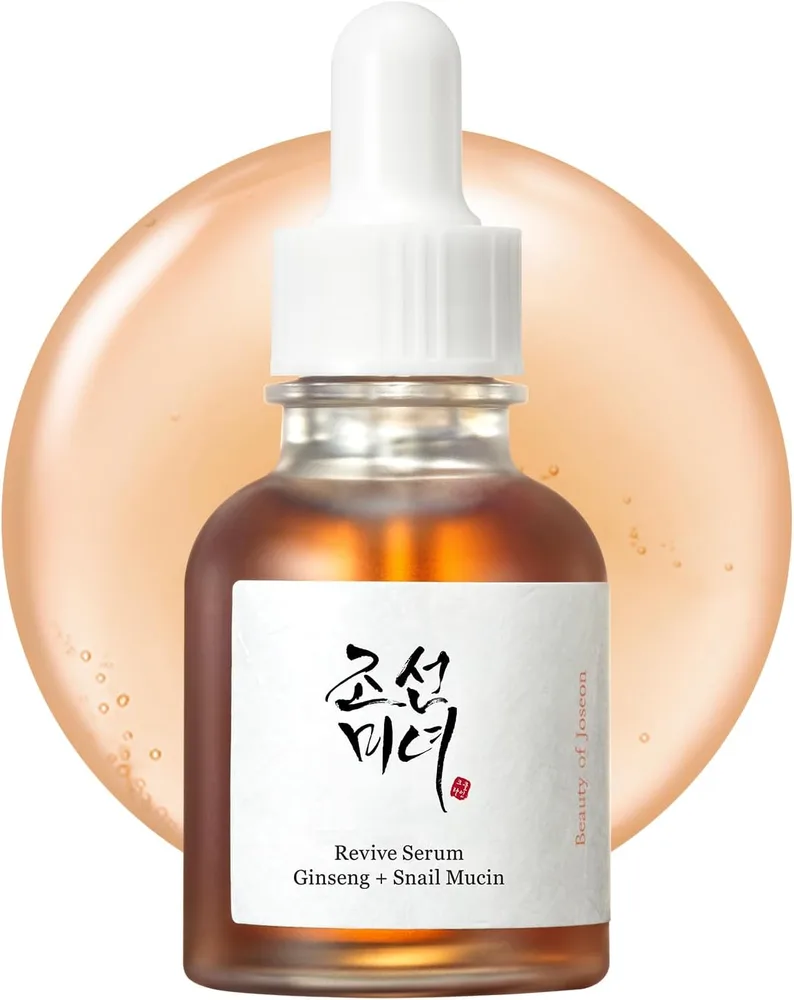 Beauty of Joseon Revive Snail Mucin Ginseng Serum Hydrating Peptide Facial Moisturizer Dark Spot Acne Scar Remover for S