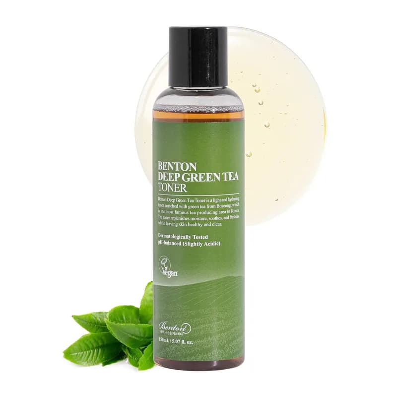 BENTON Deep Green Tea Toner 150ml (5.07 fl.oz.) - Nourishing & Hydrating Facial Toner for Oily and Sensitive Skin, Skin