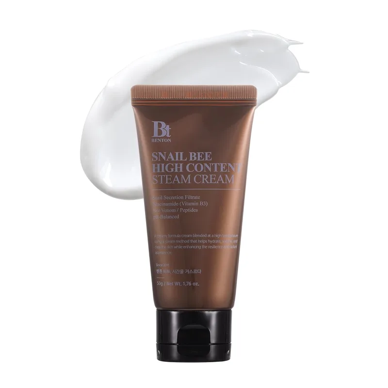 BENTON Snail Bee High Content Steam Cream - Snail Mucin Moisturizer with Bee Venom & Niacinamide