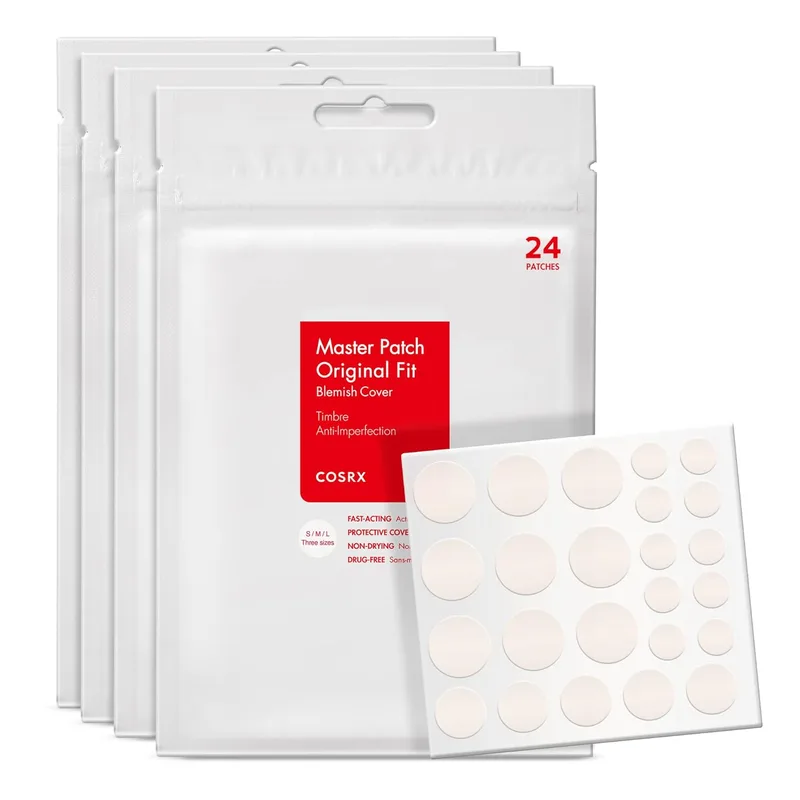 COSRX COSRX Acne Pimple Patch Absorbing Hydrocolloid Original 3 Size Patches for Blemishes and Zits Cover, Absorbs Zits & Blem