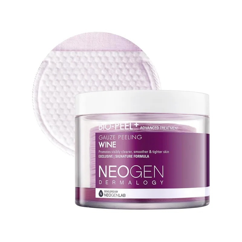 DERMALOGY by NEOGENLAB DERMALOGY by NEOGENLAB Bio-Peel Gauze Peeling Pads (Wine, 30 pads) - Exfoliating & Firming Peeling Pad with PHA & Red Wi