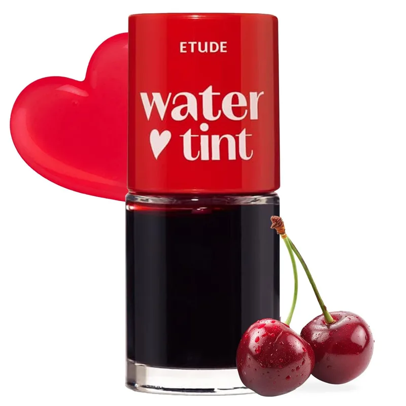ETUDE ETUDE Dear Darling Water Tint, Cherry Ade, Lip and Cheek Stain, Watercolor Blush Tint for Sun-Kissed Flush, Smudge Proof