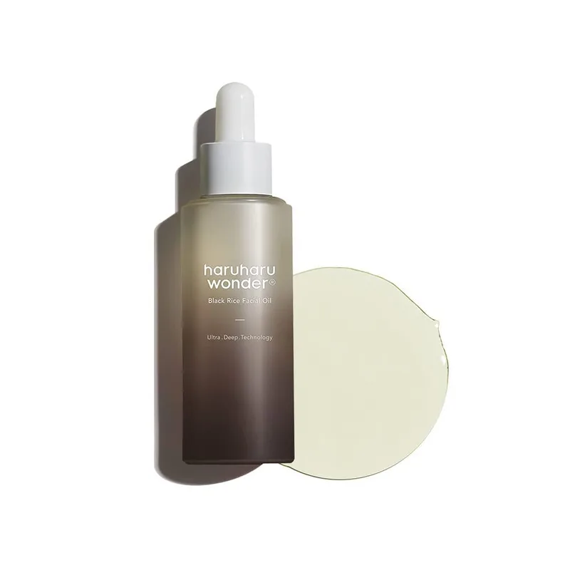 HARUHARU wonder Black Rice Facial Oil, Fast Absorbing, Radiant Skin, For all type of skin, Vitamin E Korean Skicare, Veg