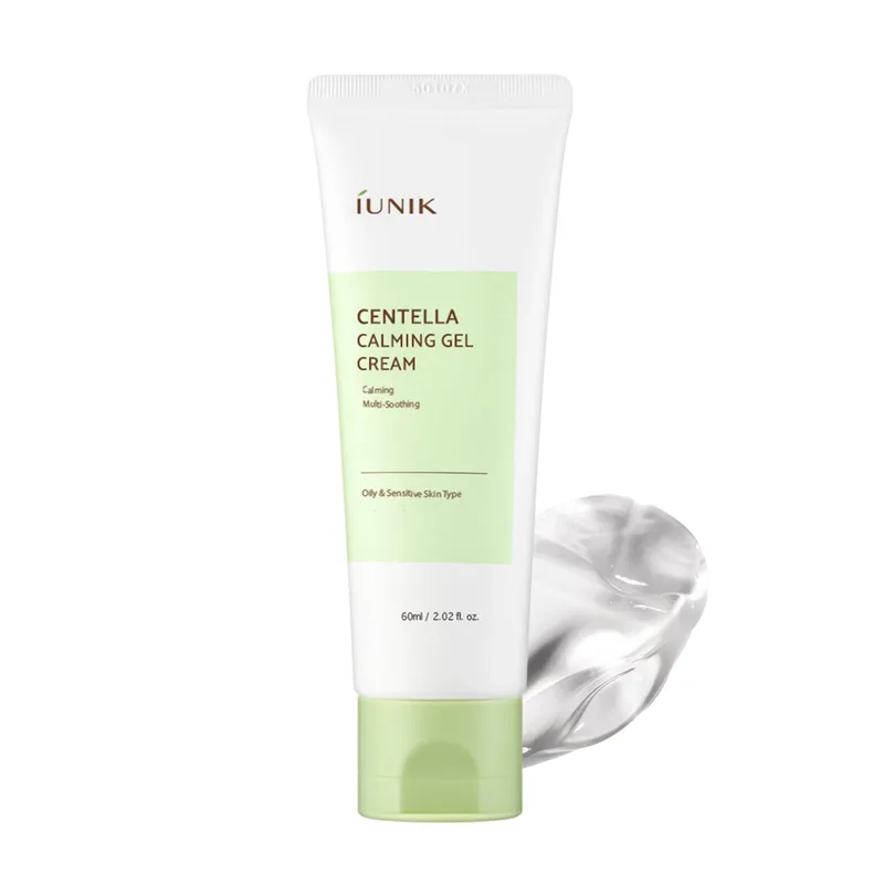 IUNIK Centella Calming Gel Cream – Centella & Tea Tree Non-Comedogenic Lightweight Gel Moisturizer for Soothing & Blemis