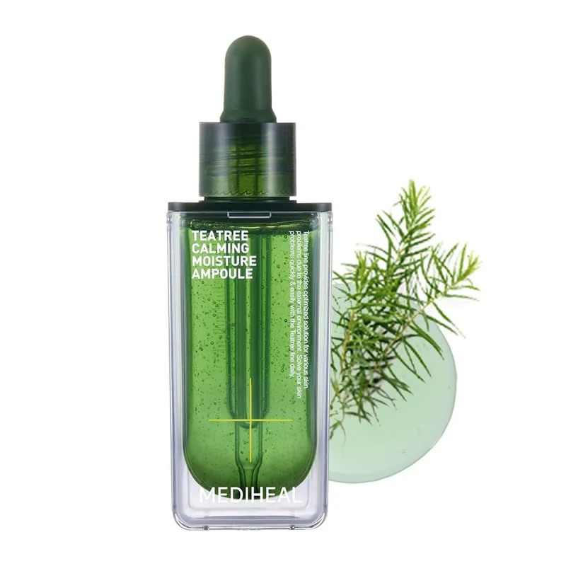 MEDIHEAL Teatree Calming Moisture Ampoule (1.7 fl oz, 1 Pack) - Quick Calming and Deep Hydrating with Teatree Leaf Water