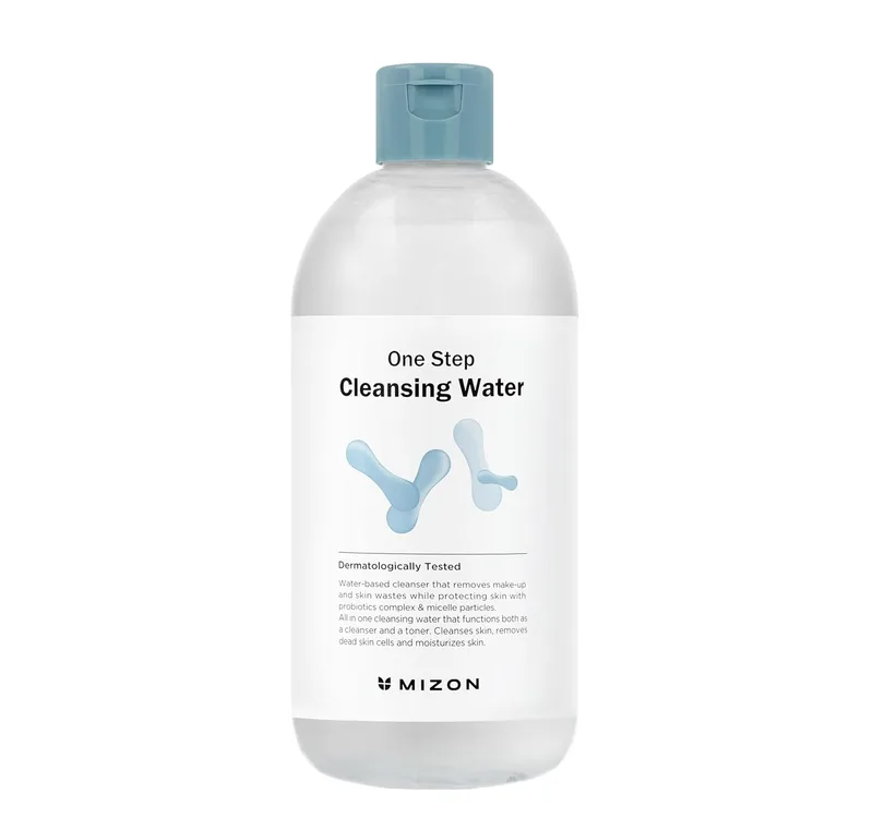 MIZON Micellar Cleansing Water, with Probiotics, Facial Cleanser, Makeup Remover, Natural Ingredients, for Sensitive Ski