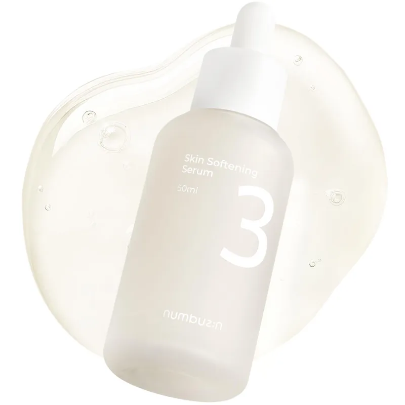 numbuzin No.3 Skin Softening Serum, Fermented Serum for Skin Texture & Pores, Bifida & Galactomyces, Niacinamide, Adenos