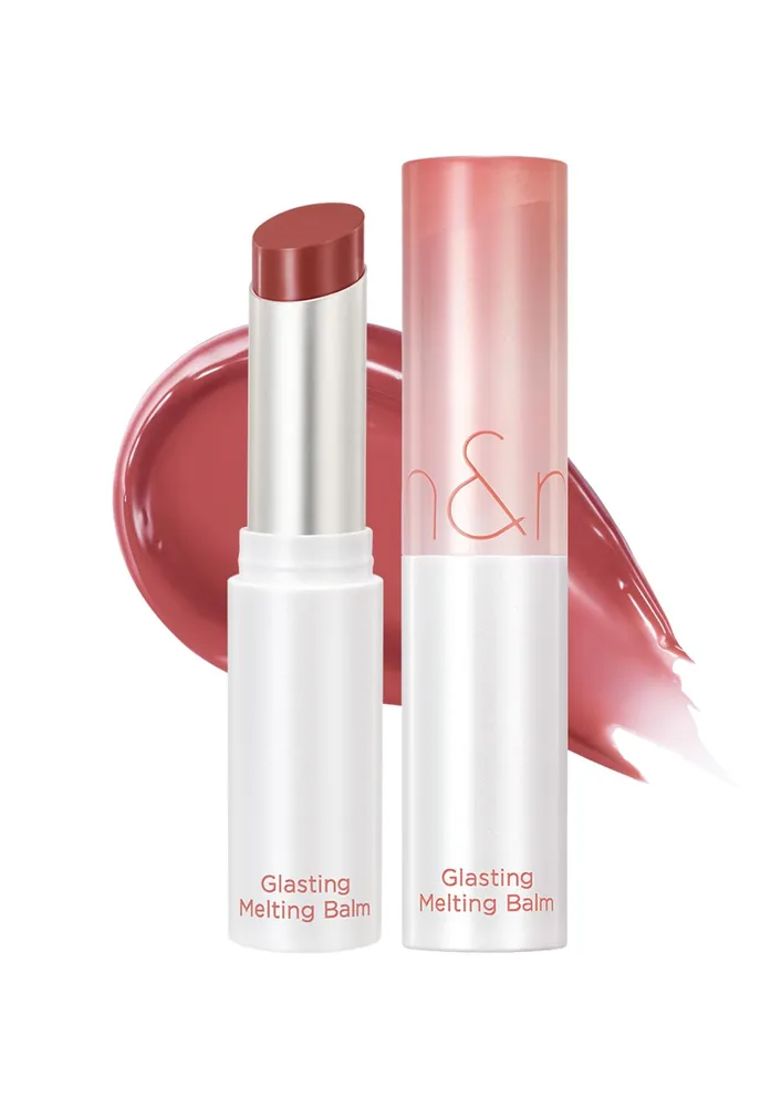 rom&nd rom&nd GLASTING MELTING BALM #06 Kaya Fig - Vegan K-Beauty Tinted Lip Balm for Crystal Water-Gloss Shine, Deep Hydration