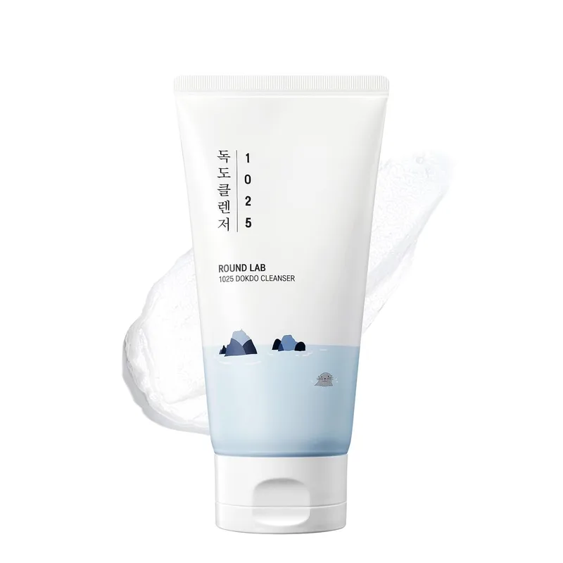 ROUND LAB ROUND LAB 1025 Dokdo Cleanser 5.07 Fl Oz, Low pH Facial Cleanser for Sensitive Skin, Rich Soft Bubbles for Deep Cleansin