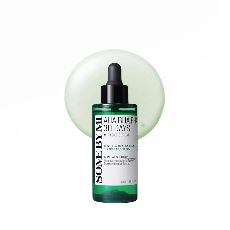 SOME BY MI AHA BHA PHA 30 Days Miracle Serum - 1.69oz, 50ml - Daily Centella Ampoule Serum with Niacinamide for Soothing