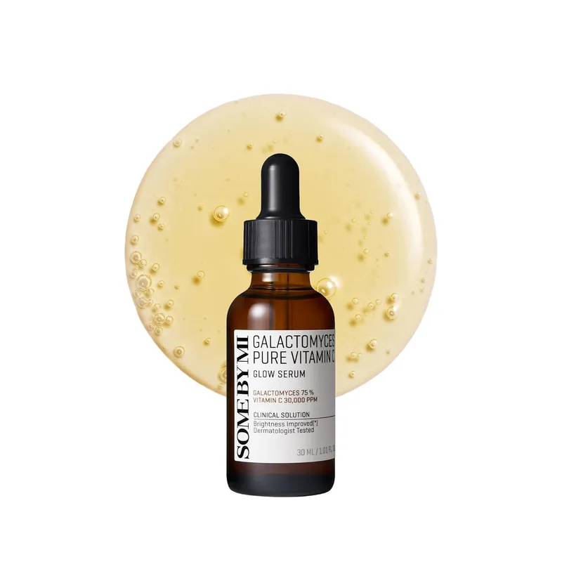 SOME BY MI Galactomyces Pure Vitamin C Glow Serum - 1.01Oz, 30ml - Korean Vitamin C Face Serum for Glow Glass Skin - Dar