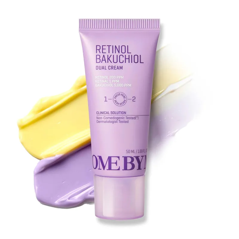 SOME BY MI Retinol Bakuchiol Dual Cream – 1.69oz, 50ml – Korean Collagen & Retinol Face Moisturizer for Glass Skin – Bar